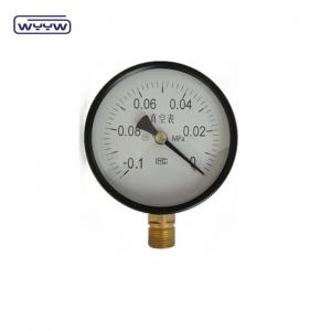 China 1.6%Fs -30inhg Vacuum Pressure Gauge -1-0 Mpa 100mm Negative Pressure Manometer supplier