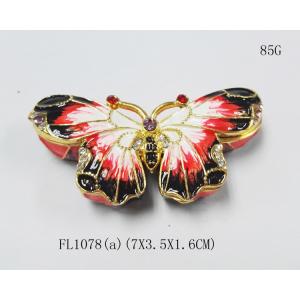 Butterfly jewelry box  box for jewelry wholesales butterfly jeweled enamel trinket box