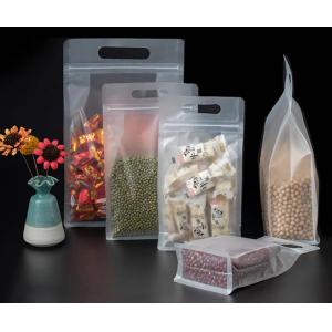 Frost Self Sealing See Through Pouches Food Candy Stand Up ziplockk Pouches