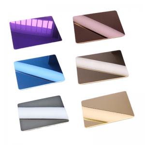 304 316 Stainless Steel Decorative Sheets Mirror Finish Colored
