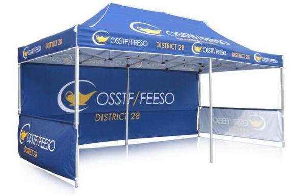 Advertising Pop Up Canopy Tent With Sides , Customized Instant Gazebo Marquee