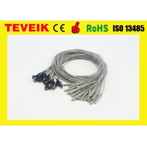 China 1 Meter EEG Medical Cable Waterproof With Silver Chloride Plated , DIN 1.5 Socket supplier
