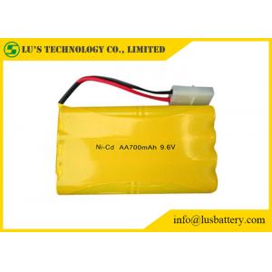 China Ni-cD AA700mah 9.6V Rechargeable Batteries Nickel Cadmium 9.6 Nicd Battery Pack supplier