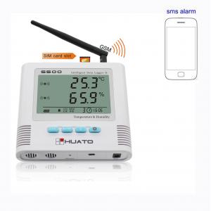 China SMS Alarm GSM Temperature Sensor , GSM Temperature Data Logger LCD Display supplier