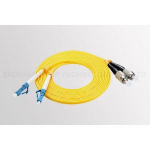 LC / UPC - FC / UPC Fiber Optic Patch Cord Duplex For FTTH Network
