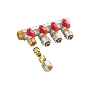 China forged Brass Water Manifold 4 Way Brass Hose Splitter ISO 228 supplier
