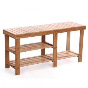 China 100% Natural Bamboo Home Furniture , Wooden Shoe Shelving Unit  87 X 28 X 45 Cm supplier