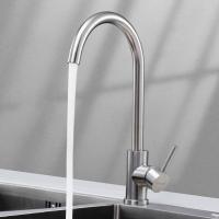 China 304 Stainless Steel Kitchen Sink Faucet Single Cold Universal Rotating Hot and Cold Faucet on sale