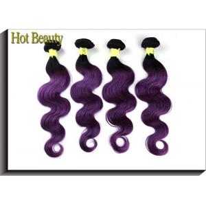 China Double Machine Weft Purple Colored Human Hair Extensions No Any Split For Every Beauty supplier