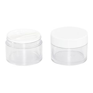 100g PET PCR Material Cosmetic Cream Jars With Digging Spoon Spatula