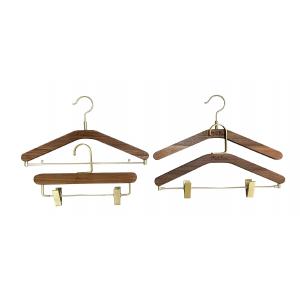 walnut Hotel Style Clothes Hangers for Hotel Guestroom Laundry