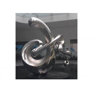 Large Outdoor Metal Garden Art Polished Stainless Steel Sculpture 250cm Height