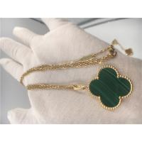China No Diamond 18K Gold Necklace Magic Alhambra Handmade Elegant For Girl on sale