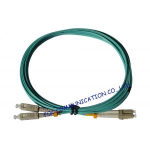 OFNR Hytrel OM3 Optical Fiber Patch Cord Hybrid , Duplex Telecom Systems lc sc patch cord
