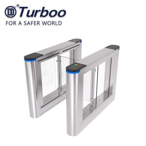China Infrared Sensors bi-direction gate swing turnstile manufactures1400X185X1020mm biometic access control system solutions supplier