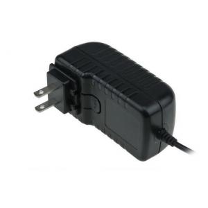 Black 12v Power Adapter For Webcam Led Strips Pinter , 100mvp Ripple Noise