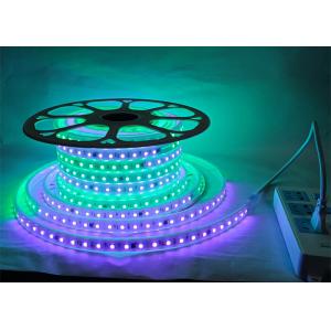 Addressable 110V / 220V AC High Voltage Strip With 5050 60leds RGB Color Changing Tape