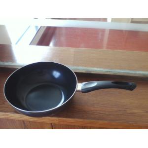 China 28cm Stamped Ceramic Coating Induction Wok Pan With Bakelite Handle supplier