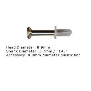 Round Washer Hammer Drive Pins Powder Carbon Steel Actuated Fastening System
