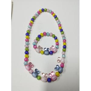 Portable Elastic Childrens Beaded Necklace , Multiscene Kids Beaded Bracelets