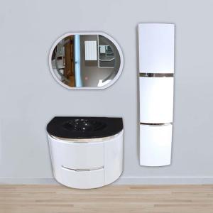 China 70*48*54cm PVC Bathroom Cabinets With Side Cabinet And Mirror supplier