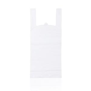 HDPE 1/6'' Plastic Disposable Bag White T Shirt Bag