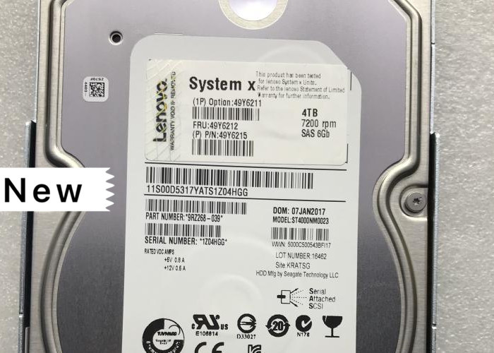 China Estilo do disco rígido 49Y6212 49Y6210 HDD do IBM de 4TB 7.2K SAS supplier