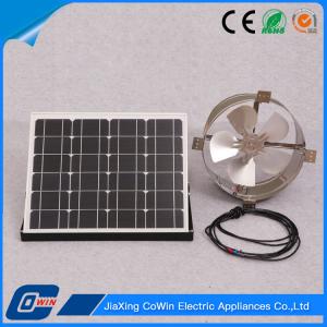 China Metal Solar Powered Gable Vent Fan 12 Volt Low Noise For Home 800 Cfm supplier