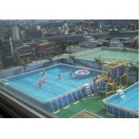 China Outdoor Square Metal Frame Pool , Metal Frame Swimming Pool For Rental on sale