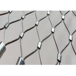 China Diamond Shape Stainless Steel Wire Rope Mesh with 1.6 mm to 2.4 mm Wire Thickness and 50mm to 100 mm Mesh Eye Size wholesale
