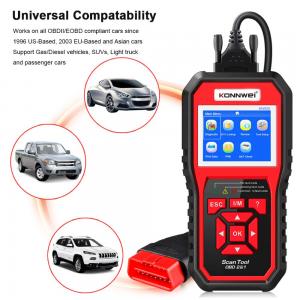 2.8 Inch TFT 12VDC KONNWEI Kw850 Car Fault Code Reader with EVAP System Test