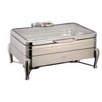 China YUFEH Stainless Steel 304# Hydraulic Induction Chafing Dish W/ Glass Lid Buffet Serving Dish Warmer on sale