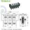 China 150A PBT Power Terminal Block Connector Perforation Pitch 27.0mm M8 Screw wholesale