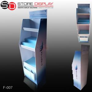 PDQ floor display stand with shelves for promotion