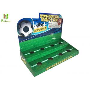 China POS Green Cardboard Stair Step Displays Cup Holder World Cup Theme Style supplier