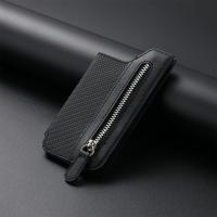 China Explosive mobile phone card bag card cover left and right flip multi-card holder zipper mobile phone bag on sale