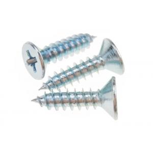 China Free Chrome Zinc Steel Flat Head Screws Tapping M3.5 Phillips Drive for Plastic supplier