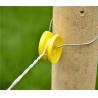 China 12kv plastic donut insulator 10mm nail round corner yellow bobbin Electric Fence insulator With Weight 12.8g wholesale