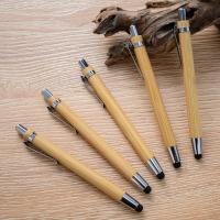 China Custom LOGO Eco Friendly Bamboo Gel Ballpoint Pens Bamboo Pen Erasable on sale