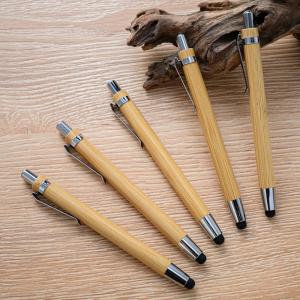 Custom LOGO Eco Friendly Bamboo Gel Ballpoint Pens Bamboo Pen Erasable