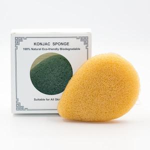 China Large Water Drop Makeup Sponge Bamboo Charcoal Konjac Sponge 8.5*8.5*1.8cm supplier
