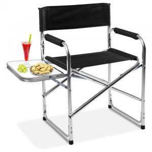 Promotional Folding Lightweight Aluminum Dining Director Chair Adjustable Outdoor Foldable Metal Director Chairs