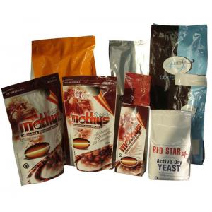 China Custom Printed Coffee Pouch Packaging , Plastic Zipper Bags 1000 Grams supplier