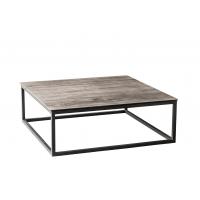 China Rectangle Artistic Coffee Tables , Tempered Glass Coffee Table Black Leg on sale