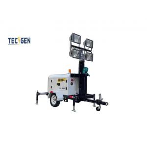 9m Manual Mobile Lighting Tower With 4x1000W Floodlights For Construction Site