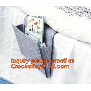 whoelsale felt Bedside Caddy bulk buy from China, High quality organzier grey felt bedside caddy for home decor