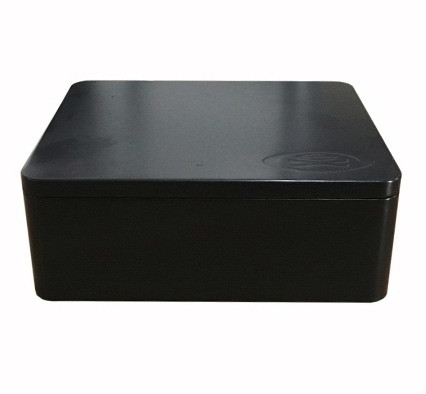 China Matt Black Rectangular Metal Tin con el empaquetado grabado en relieve del tabaco de la tapa supplier