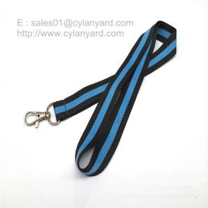 Stripe polyester lanyards, custom 3 color striped woven lanyards