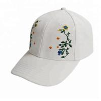 China Summer Ladies Cute Embroidered Baseball Caps Flower Patterned 56~60 Cm Size on sale