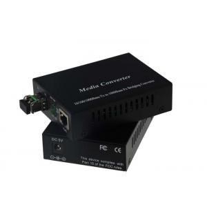 5VDC 1A 1000base Fx Gigabit Media Converter Single Mode GE SFP Port With LC Connector